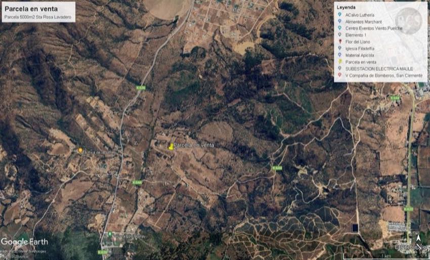 En venta parcela 5000m2, Santa Rosa de Lavadero, Talca